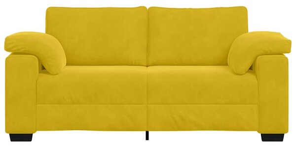 Sárga bársony loveseat kanapé 180x77x82 cm