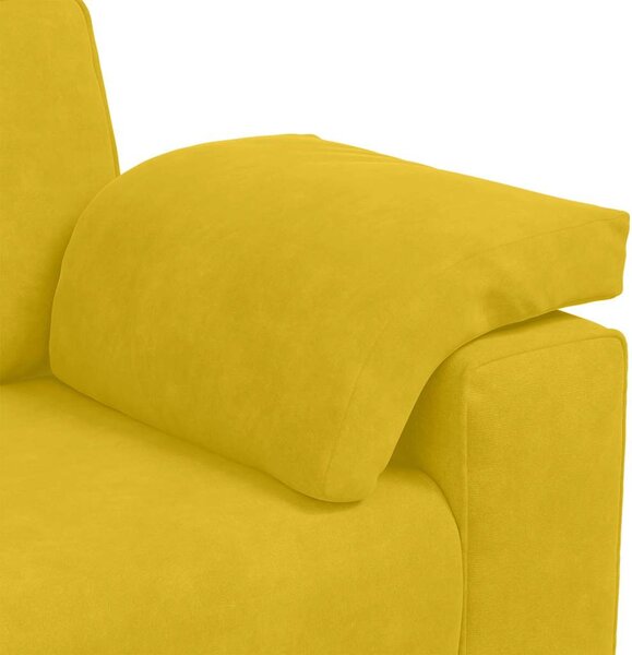 Sárga bársony loveseat kanapé 180x77x82 cm