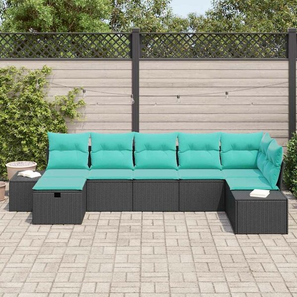 VidaXL Kanapé Szett 5 db polirattan