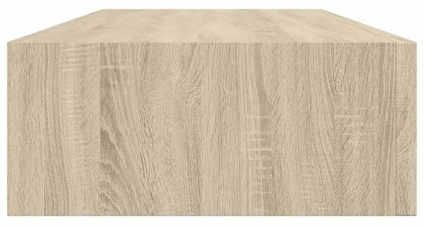 Tölgyszínű MDF falra szerelhető fiókos polc 60 x 23,5 x 10 cm