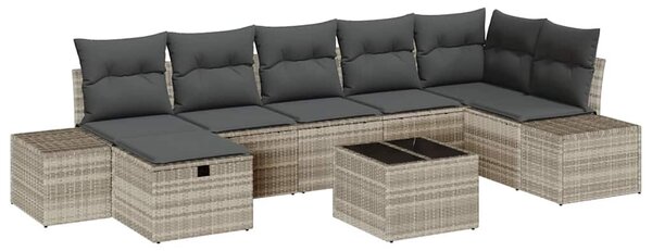 VidaXL Kanapé Szett 8 db polirattan