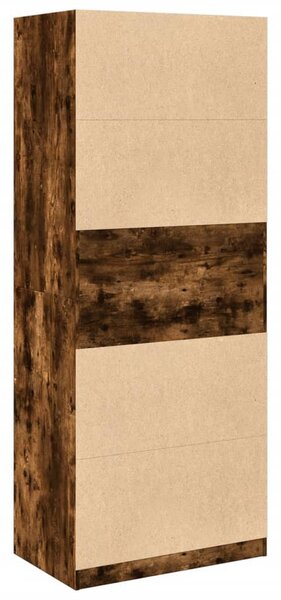 Füstös tölgy színű szerelt fa ruhásszekrény 80 x 50 x 200 cm