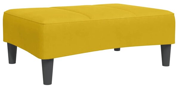 Sárga bársony lábzsámoly 77x55x31 cm