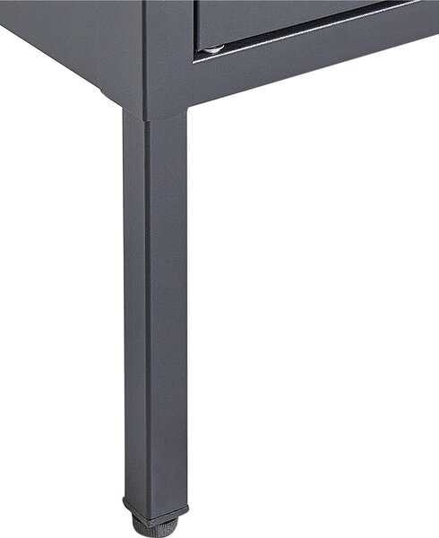 Üveges vitrin NASH Fém 90 cm Fekete