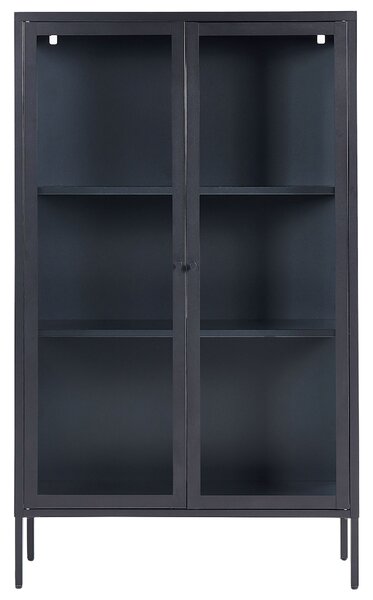 Üveges vitrin NASH Fém 90 cm Fekete