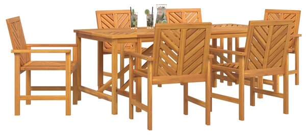 Kert étkező szett 7 pcs Barna Tömör Akácfa