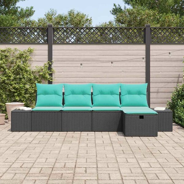 VidaXL Kanapé Szett 4 db polirattan