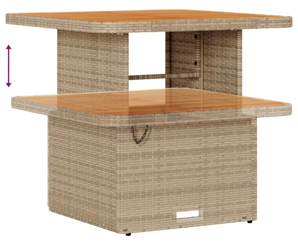 Kerti Kanapé Szett párnával 8 pcs Beige és Világosszürke
