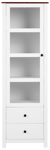 Üveges vitrin PIMBA 60 cm Fehér