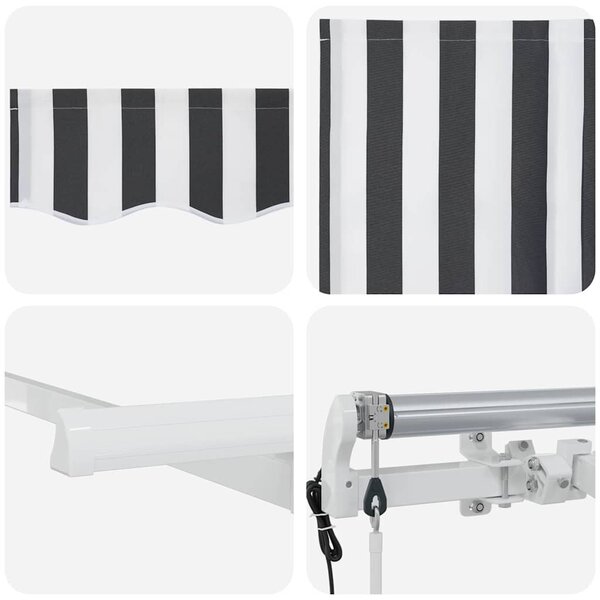 Behúzható napellenző Antracit 250 x 200 cm szövet