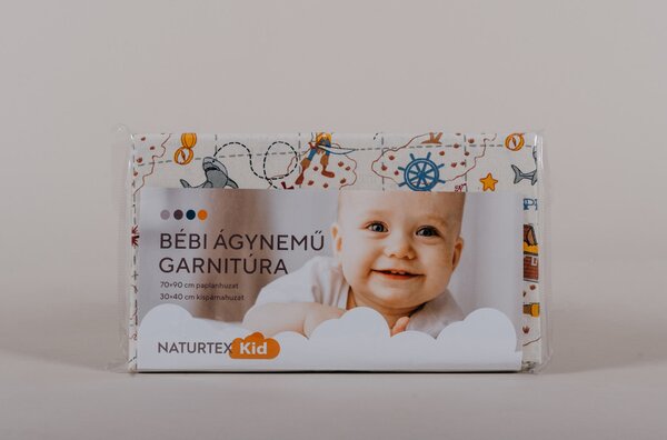 2 részes Baby ágyneműhuzat 70x90/30x40 cm Kalózos