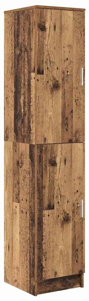 Tárolóval rendelkező íróasztal polcokkal ajtóval 2 pcs Öreg fa