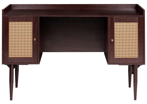 Íróasztal RATANA 130 cm x 50 cm Sötétbarna