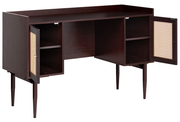 Íróasztal RATANA 130 cm x 50 cm Sötétbarna