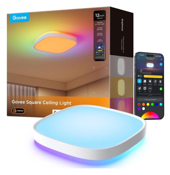 Govee Govee - LED RGBIC Dimmelhető mennyezeti lámpa LED/24W/230V 2700-6500K Wi-Fi GV0070