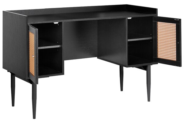 Íróasztal RATANA 130 cm x 50 cm Fekete