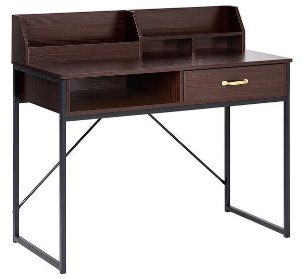 Polcos íróasztal ZYRA 110 cm 50 cm Sötétbarna
