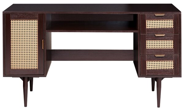 Íróasztal RAFFRA 140 cm 60 cm Sötétbarna