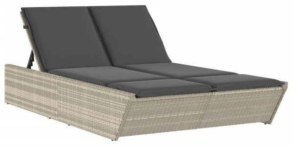 VidaXL Dupla Napozóágy - Polyrattan - 200cm