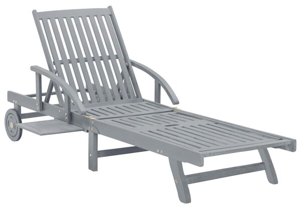 VidaXL Akácfa Napozóágy - 200cm - Szürke