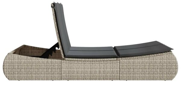 VidaXL Dupla Napozóágy - Polyrattan - 200cm