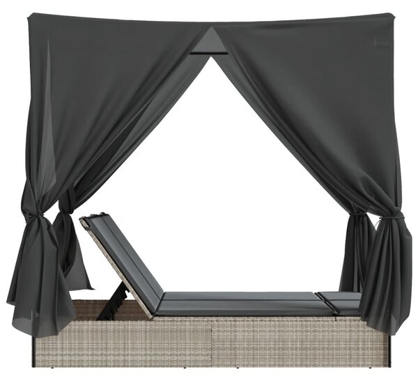 VidaXL Dupla Napozóágy - Polyrattan - 200x114 cm
