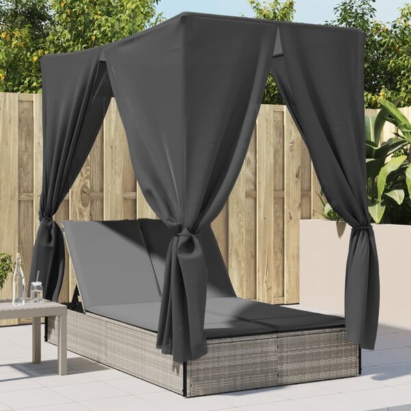 VidaXL Dupla Napozóágy - Polyrattan - 200x114 cm