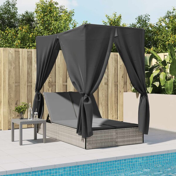 VidaXL Dupla Napozóágy - Polyrattan - 200x114 cm