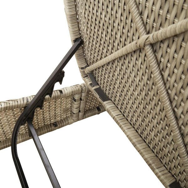 VidaXL Dupla Napozóágy - Polyrattan - 200cm