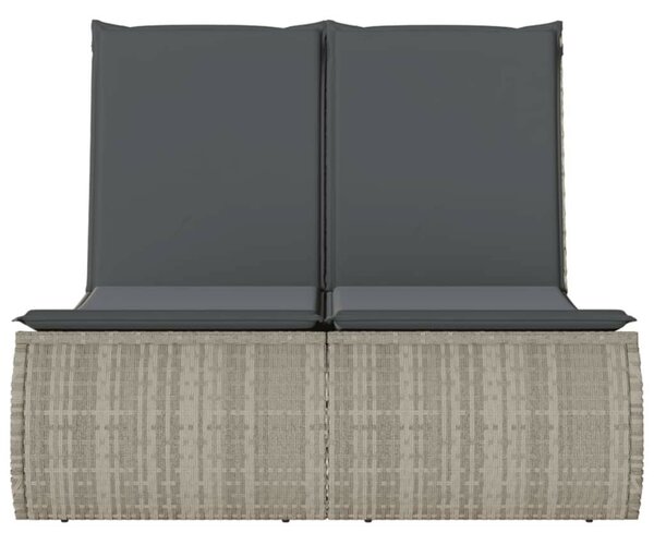 VidaXL Dupla Napozóágy - Polyrattan - 200cm