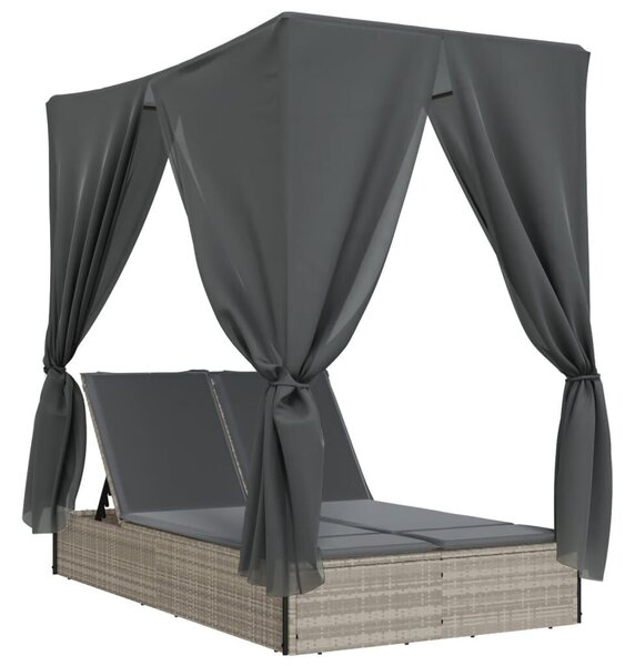 VidaXL Dupla Napozóágy - Polyrattan - 200x114 cm