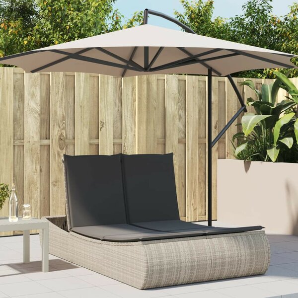 VidaXL Dupla Napozóágy - Polyrattan - 200cm