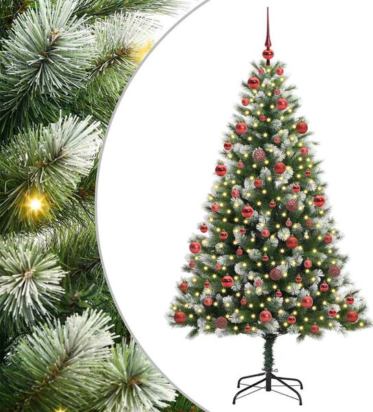 Műanyag Hajtogatós Karácsonyfa Havas Designnal 300 LED
