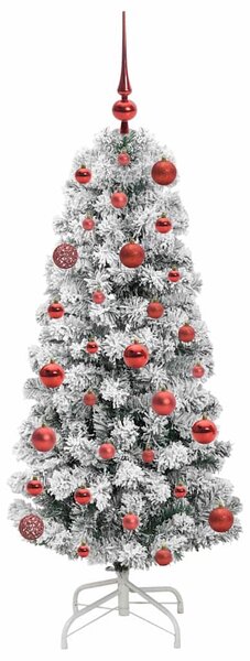 Műanyag Hajtogatós Karácsonyfa 150 LED Zöld és Fehér 120 cm