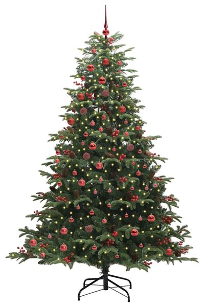 Mű karácsonyfa 300 LED-del Zöld 210 cm PVC és Fém és Műanyag