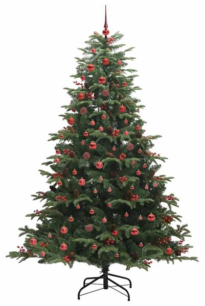 Mű karácsonyfa 300 LED-del Zöld 210 cm PVC és Fém és Műanyag