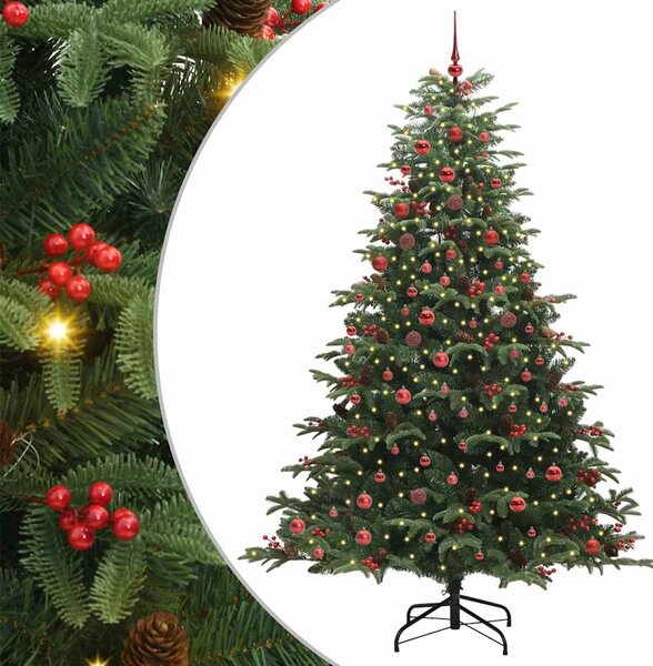 Mű karácsonyfa 300 LED-del Zöld 210 cm PVC és Fém és Műanyag