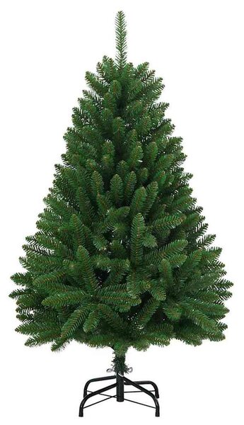 Mű karácsonyfa 150 cm 150 LED Meleg fehér PVC és Acél Zöld