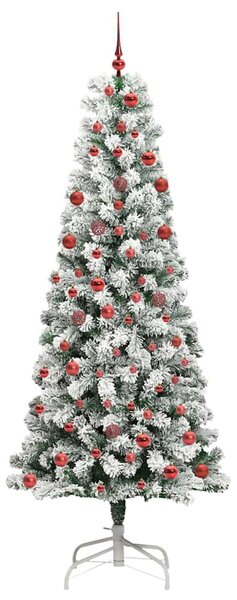 Műanyag Hajtogatós Karácsonyfa 300 LED-del Zöld és Fehér 210 cm