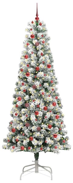 Műanyag Hajtogatós Karácsonyfa 300 LED Zöld és Fehér 240 cm