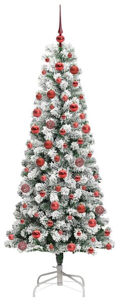 Műanyag Hajtogatós Karácsonyfa 300 LED Zöld és Fehér 180 cm