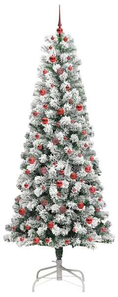 Műanyag Hajtogatós Karácsonyfa 300 LED Zöld és Fehér 240 cm
