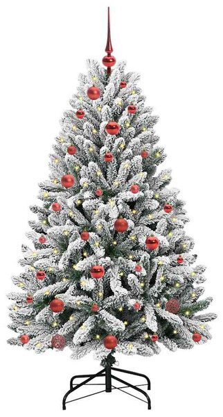 Mű karácsonyfa 150 cm 150 LED Meleg fehér PVC és Acél