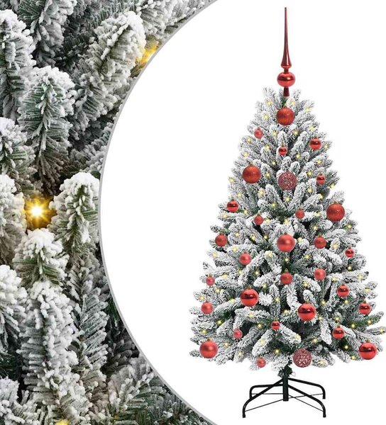 Mű karácsonyfa 120 cm 150 LED Meleg fehér PVC és Acél