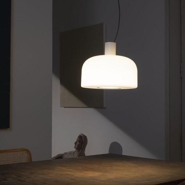 Függőlámpa FLOS, Bellhop Glass S2, dimmable, Fehér, Nappali, Üveg