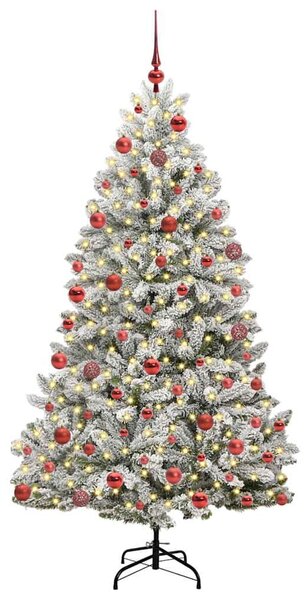 Mű karácsonyfa 180 cm 300 LED Meleg fehér PVC és Acél