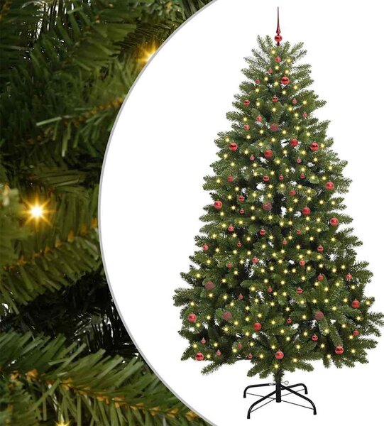 Mű karácsonyfa 300 cm 300 LED Meleg fehér PVC és Acél Zöld