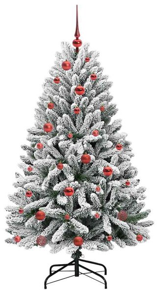 Mű karácsonyfa 150 cm 150 LED Meleg fehér PVC és Acél