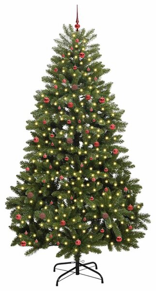 Mű karácsonyfa 300 cm 300 LED Meleg fehér PVC és Acél Zöld