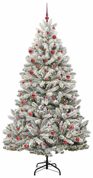 Mű karácsonyfa 210 cm 300 LED Meleg fehér PVC és Acél